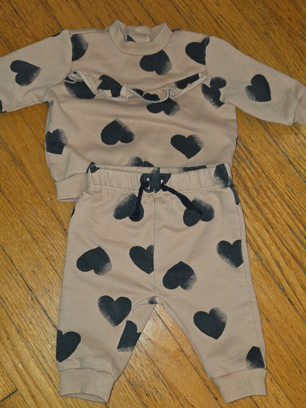PL baby Heart Print Matching Set 3M